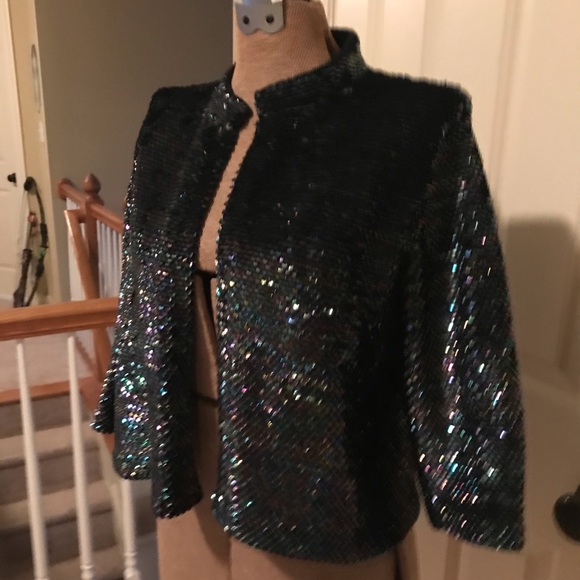 Vintage Estate Sequin Dinner Jacket - Picture 2 of 4
